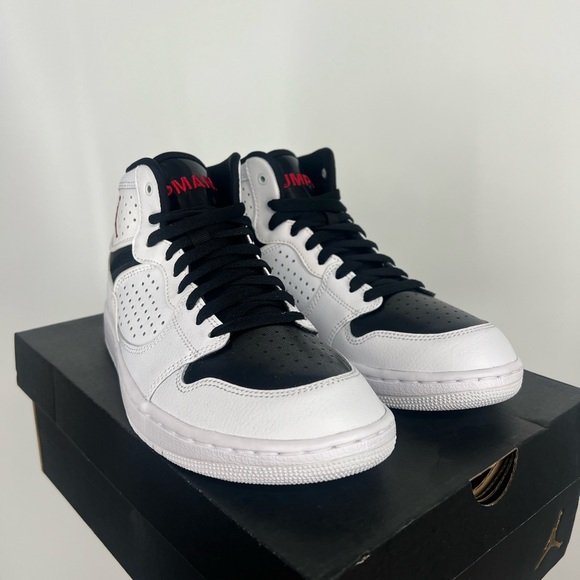 Nike Air Jordan Access White Black Shoes Size 7 - Picture 2 of 5